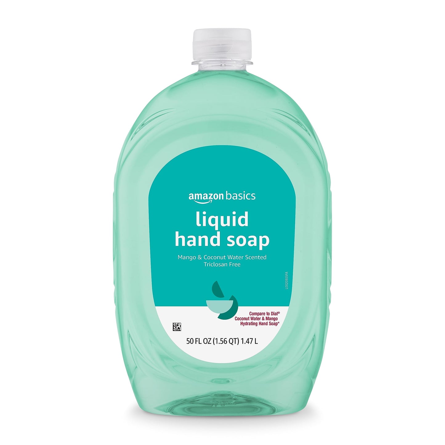 Amazon Basics Liquid Hand Soap Refill, Mango & Coconut Water Scent, Triclosan-Free, 50 Fl Oz (Pack of 2)