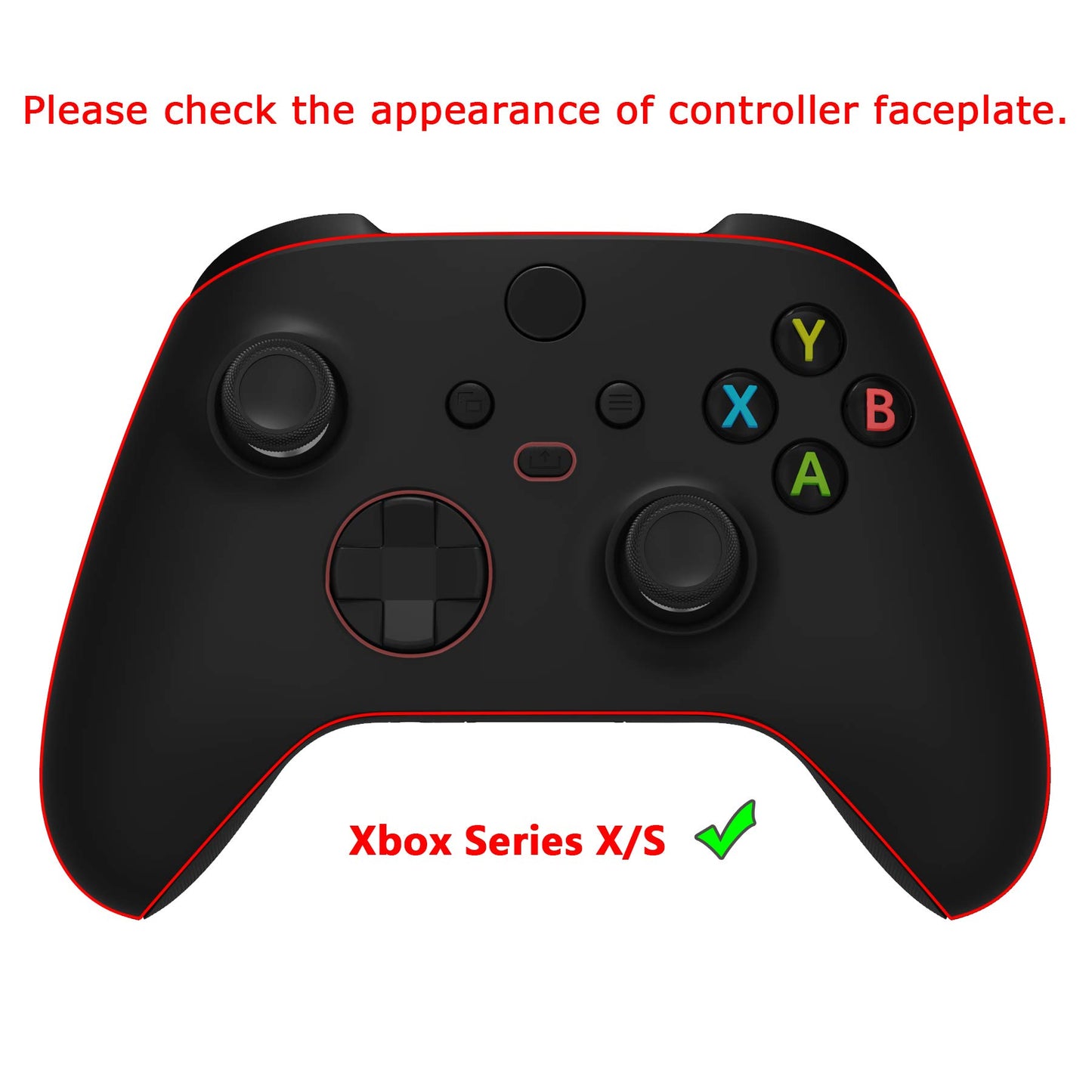 eXtremeRate PlayVital Samurai Edition Coque en silicone antidérapante noire pour manette sans fil Xbox Core, étui de protection ergonomique pour manette Xbox Series S/X avec poignées pour le pouce