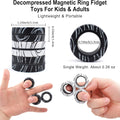 6 Pcs Magnetic Rings Fidget Toys for Teens, Adults & Kids ADHD Fidget Toy Pack for Anxiety Relief,Coolest Gifts for Teen Boys,Christmas Stocking Stuffers Gifts for Kids 8 9 10 11+ Year Old Boy & Girl