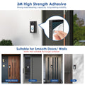 KIMILAR 2024 Upgrade No Drill Adhesive Video Doorbell Mount Compatible with Ring/Blink Wireless Video Doorbell, Anti-Theft Mounting Bracket Accessories for Home Rentals Office Room, Black