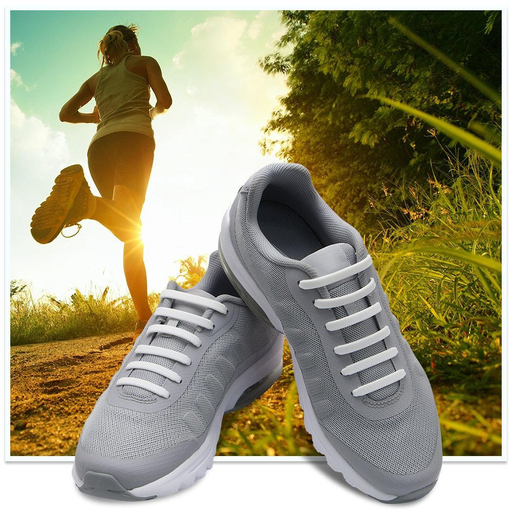 HOMAR No Tie Shoelaces for Kids and Adults Stretch Silicone Elastic No Tie Shoe Laces