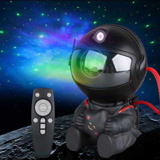 Projecteur d'étoiles astronaute, projecteur d'étoiles Galaxy Light pour enfants, 8 modes à distance et lumières LED réglables à 270 ° pour chambre à coucher, décoration de chambre de fille, cinéma maison, plafond, minuterie (noir original)