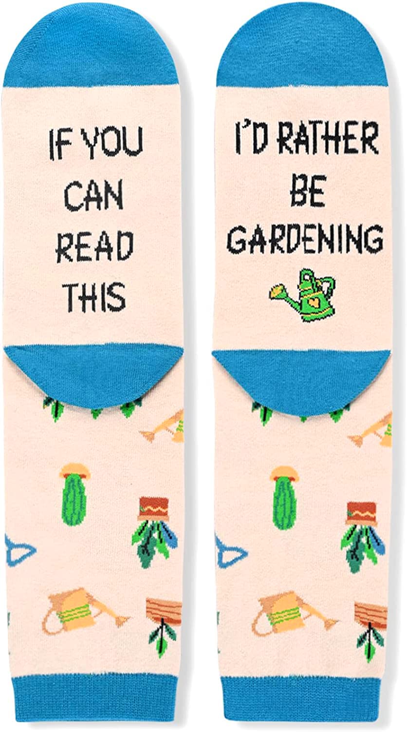 Zmart Plant Socks Unique Gardening Gifts for Women Teen Girls - Gardening Gifts For Gardeners, Gardening Socks, Nature Socks, Plant Lady Socks