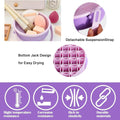 3 in 1 Makeup Brush Cleaning, Timistars Makeup Brush Cleaner, Brush Cleaner Makeup, Silicone Makeup Brush Holder, Mat Brush Cleaner Mat Foldable Makeup Brush Cleaning Bowl With Lanyard (Purple)