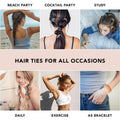 Kitsch Spiral Hair Ties for Women - Creaseless and Dent-free Coil Hair Ties | No Damage, Phone Cord Coils | Made of Flexible and Durable Plastic | Ideal for Daily Use - 8pcs (Brunette)