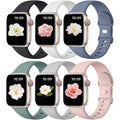 Correa deportiva de silicona para Apple Watch de 38 mm, 40 mm, 41 mm, 42 mm, 44 mm, 45 mm, 46 mm y 49 mm para mujer y hombre, paquete de 6, compatible con correas de Apple Watch iWatch Series 10, 9, 8, 7, 6, 5, 4, 3, SE Ultra