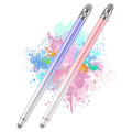 2PCS Stylus Pens for Touch Screens,Stylus Pen for iPhone/iPad/Tablet Android/Microsoft Surface,Compatible with All Touch Screens(White Pink/White Purple)