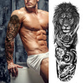 Kotbs Lion Tattoo Stickers, 4-Sheet Full Sleeve Tattoo Big Tattoos Temporary, 5-Sheet Half Full Arm Temporary Tattoo for Adult Kids Women Makeup