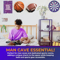 Hold My Ball Wall-Mounted Ball Holder - Stylish Organizer & Space-Saving Rack for Basketball, Soccer, Football, Rugby - Ideal for Man Cave Decor and Sports Enthusiasts - Memorabilia Display - Black