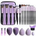 BS-MALL Makeup Brushes 21 pcs Makeup Tools Kit Premium Synthetic Powder Foundation Contour Concealers Lip Brushes with Makeup Sponge & Eyeshadow Applicator Kit