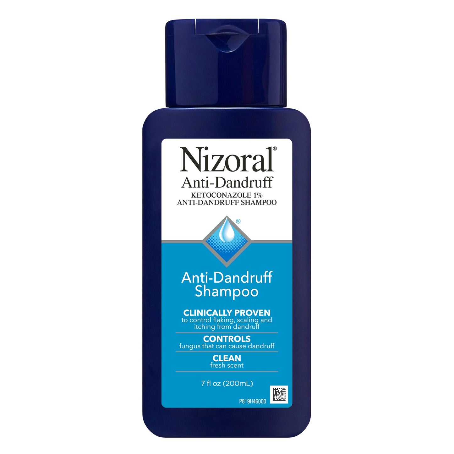 Champú anticaspa Nizoral con 1 % de ketoconazol, aroma fresco, 7 onzas líquidas