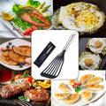 KSENDALO Fish Spatula for Nonstick Cookware -Slotted Turner Egg Spatula -Wide Thin Spatula with European Nylon Blade for Kitchen Use- Egg Flipper Utensils, Black