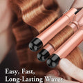 Waver Curling Iron Wand, BESTOPE PRO 5 in 1 Curling Wand Set with 3 Barrel Hair Crimper for Women, Fast Heating Hair Wand Curler in All Hair Type