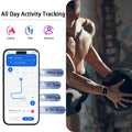 Stiive Fitness Tracker, Smart Watch for Men Women, Activity Fitness Watch with Heart Rate Monitor, Pedometer, Sleep Monitor, 50 Meters Waterproof Step Tracker Compatible with iOS & Android Phones