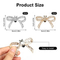 FASBET 4pcs Bow Shoe Clips Crystal RhineStone Bow Shoe Clips Women Heel Clips Shoe Charms Bow Clips for Shoes Party Bow Accessories for Women (Bow)