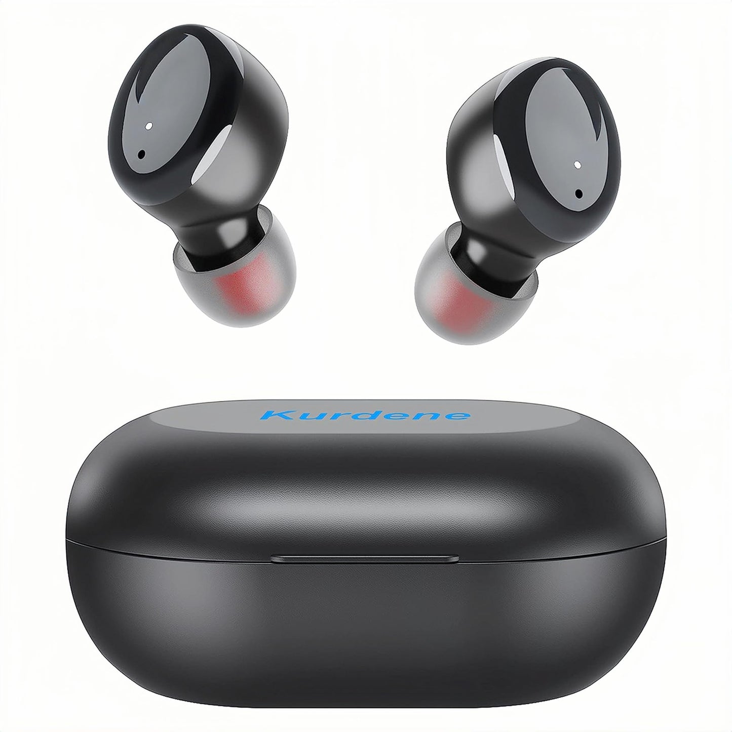 Auriculares inalámbricos Bluetooth kurdene, S8, sonido de graves profundos, 38 horas de reproducción, IPX8, auriculares impermeables, llamadas claras con micrófono, auriculares Bluetooth en la oreja, cómodos para iPhone, Android…