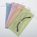 4Pcs Soft Sunglasses Pouch 6.9X3.54inch Microfiber Eyeglass Pouch Glasses Sleeve Pouch Sunglasses Case Bag With Drawstring Gadgets Cleaning Storage Pouch Cloth Glasses Case (Yellow, Green, Blue, Pink)