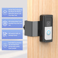 Anti-Theft RingDoorbell Video Doorbell Mount, NO-Drill Mounting Bracket Compatible with Video Doorbell 2/ (2020 Release)/ Battery Doorbell Plus/Pro Wireless, Kits for Houses, Apartment(Black)