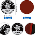 1Pc Black Exterior Accessories, Turtle Badge Rated Car Emblem, 4 x 4 Metal Automotive Badge 3D Metal Car Badges Emblems Round Emblem Decals, Car Badge Decals Stickers, Trucks SUV Badge,Automotive