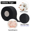 ADMITRY (5 Pack) Black Athletic Tape,Sports Tape Strong Stick No Sticky Residue for Hockey Climbing Sports Medical Splints (Black,1.5 Inches)