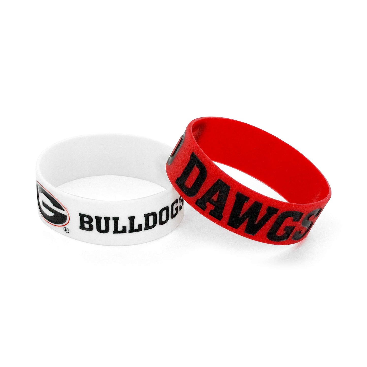 Pulsera ancha NCAA Georgia Bulldogs de aminco, paquete de 2