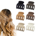 USDNICE 6 Pcs Hair Clips Small Claw Clips for Thin Hair Medium Matte Non-slip Hair Accessories for Women and Girls (Coffee)