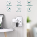 Surge Protector, Outlet Extender with Night Light, Addtam 5-Outlet Splitter and 4 USB Ports(1 USB C), Multi Plug Wall Outlet for Home Office Dorm Room Essentials