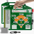 POVZCV Magnetic Baseball Lineup Board for Dugout, Double-Sided Baseball Dry Erase Coaching Broad with 30pcs Baseball Lineup Cards and Erasable Pen, Baseball Coaching Accessories