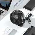 Gaiatop USB Desk Fan, 3 Speeds Strong Airflow, 5.5 Inch Portable 90° Rotate Quiet Cooling, Small Personal Table Fans for Bedroom Home Office Travel Black