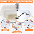 Flexible Drain Snake 30-Inch Long Sink Snake Drain Clog Remover, Anti-Break Metal Snake Drain Hair Removal Tool for Small &Thin Drain Snake Plumbing, Bathroom tub, Sink, Shower Drain Cleaning, 3 Pack