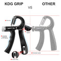 KDG Hand Grip Strengthener 2 Pack(Black) Adjustable Resistance 10-130 lbs Forearm Exerciser，Grip Strength Trainer for Muscle Building and Injury Recovery for Athletes