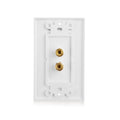 Cable Matters 2-Pack Speaker Wire Wall Plate (Speaker Wall Plate, Banana Plug Wall Plate) for 1 Speaker in White