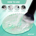 MINTHE™ Makeup Brush Cleaner Mat | 2 Pack | Silicone Makeup Brush Cleaning Mat, Make Up Brush Cleaner Pad, Makeup Brush Mat Cleaner, Makeup Cleaner, Make Up Brushes Cleaning