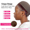 LAB HAIRS Wig Cap with Grip Band for Keeping Wigs in Place, More Full Cap-wide Transparent Lace for Lace Front Wigs - Brown/Black/Nude Non Slip Cap Make Your Wig Be Glueless (Brown-L)