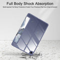 Soke Hybrid Clear Case for Samsung Galaxy Tab A9 Plus 11 Inch 2023 Model (SM-X210/X216/X218), Auto Sleep/Wake, Transparent Shockproof Back Cover for Galaxy Tab A9+ Tablet,Dusk Marble