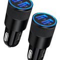 Car Charger, [2Pack/3.4a] Fast Charge Dual Port USB Cargador Carro Lighter Adapter for iPhone 15 14 13 12 11 Pro Max X XR XS 8 Plus 6s, iPad, Samsung Galaxy S23 S22 S21 S10 Plus S7 j7 S10e S9 Note 8