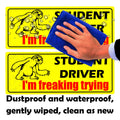 Funny Student Driver Magnet - Perfect for New Drivers - Reflective Sticker - Must-Have for Student Drivers!