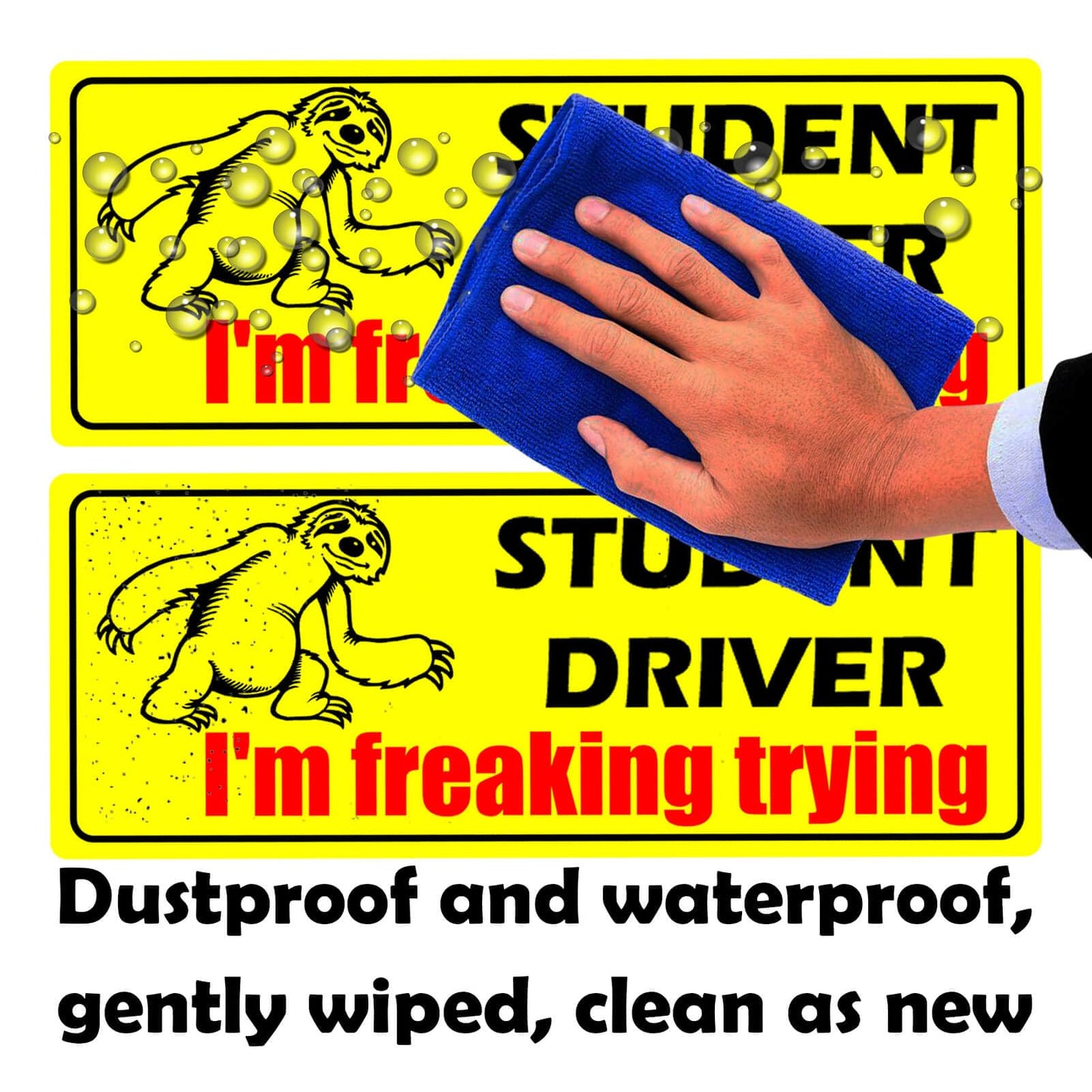 Funny Student Driver Magnet - Perfect for New Drivers - Reflective Sticker - Must-Have for Student Drivers!