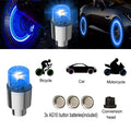 FICBOX 12 piezas de luces LED para ruedas, luz intermitente para tapa de válvula de neumático, lámpara para coches, camiones, motocicletas y bicicletas (azul)