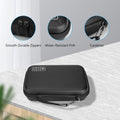 ProCase Étui de voyage rigide pour MacBook Adaptateur secteur Chargeurs Câbles Batterie externe Apple Magic Mouse Apple Pencil Clé USB Carte SD Petit sac d'accessoires portable - L, noir