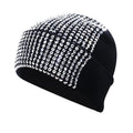 Eilova Orityle Bonnet brillant à strass pour femme Y2K Skull Beanies Hiver Tricot Neige Doux Chapeau Extensible Ski Chapeaux