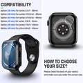 Goton Waterproof Case for Apple Watch Screen Protector 44mm SE (2nd Gen) Series 6 5 4, Tempered Glass Face Cover Accessories Compatible with iWatch 44 mm Black