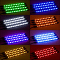 Nilight - TR-06 Lot de 4 bandes lumineuses LED multicolores pour intérieur de voiture, 48 LED, DC 12 V, avec fonction sonore active et télécommande sans fil, garantie de 2 ans