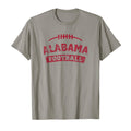 T-shirt de football gris Alabama pour homme, style vintage, effet vieilli