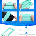 Estuche impermeable para teléfono, funda impermeable para iPhone 16 15 14 13 Pro Max XS Samsung, bolsa seca para teléfono celular IPX8 3D, artículos esenciales para la playa - Earl Crystal Mint