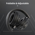 Hrbzo Wireless Headphones, 50 Hours of Playback TimeWireless Headphones with Microphone, Foldable Active Noise Canceling (ANC) Headphones for Smartphones, Tablets, Computers, MP3