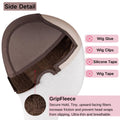 Lace Wig Grip Cap Women: 4x5 Transparent Swiss Lace Front - Non-slip Wig Gripper for Keeping Wigs In Place - Adjustable Elastic Headband with Velcro