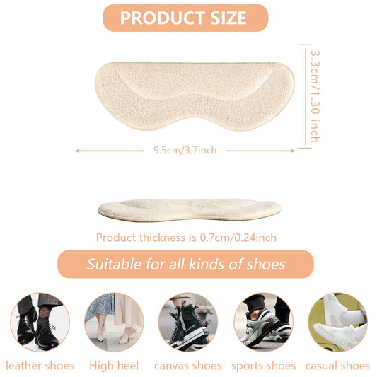 Pairs Shoe Heel Pads Suede,PairsHeelCushion Pads,Heel Grips Liner Cushions InsertsforLoose Shoes,Heel Pads InsertPreventToo Big,Blisters, Heel Slipping,FillerforLoose Shoe Fit (6 Black)