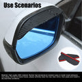 2Pcs Car Rear View Mirror Rain Visor Guard, Carbon Fiber Car Side Mirror Rain Eyebrow Guard, Auto Mirror Rain Visor Smoke Guard, Car Exterior Trim Accessories Universal for Cars Truck and SUV (Black)