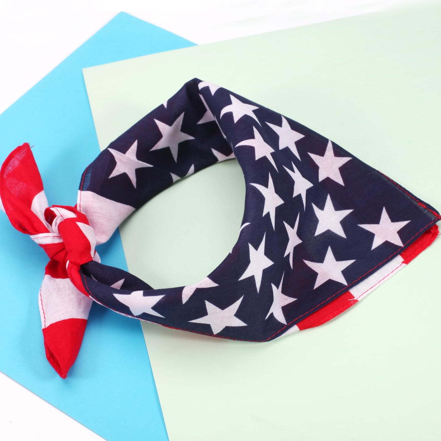 Bandeau Bandana Drapeau Américain Rouge Blanc et Bleu Ardorchid Bandeaux Patriotiques USA pour Hommes et Femmes Foulard Cou et Visage Enveloppement de Tête